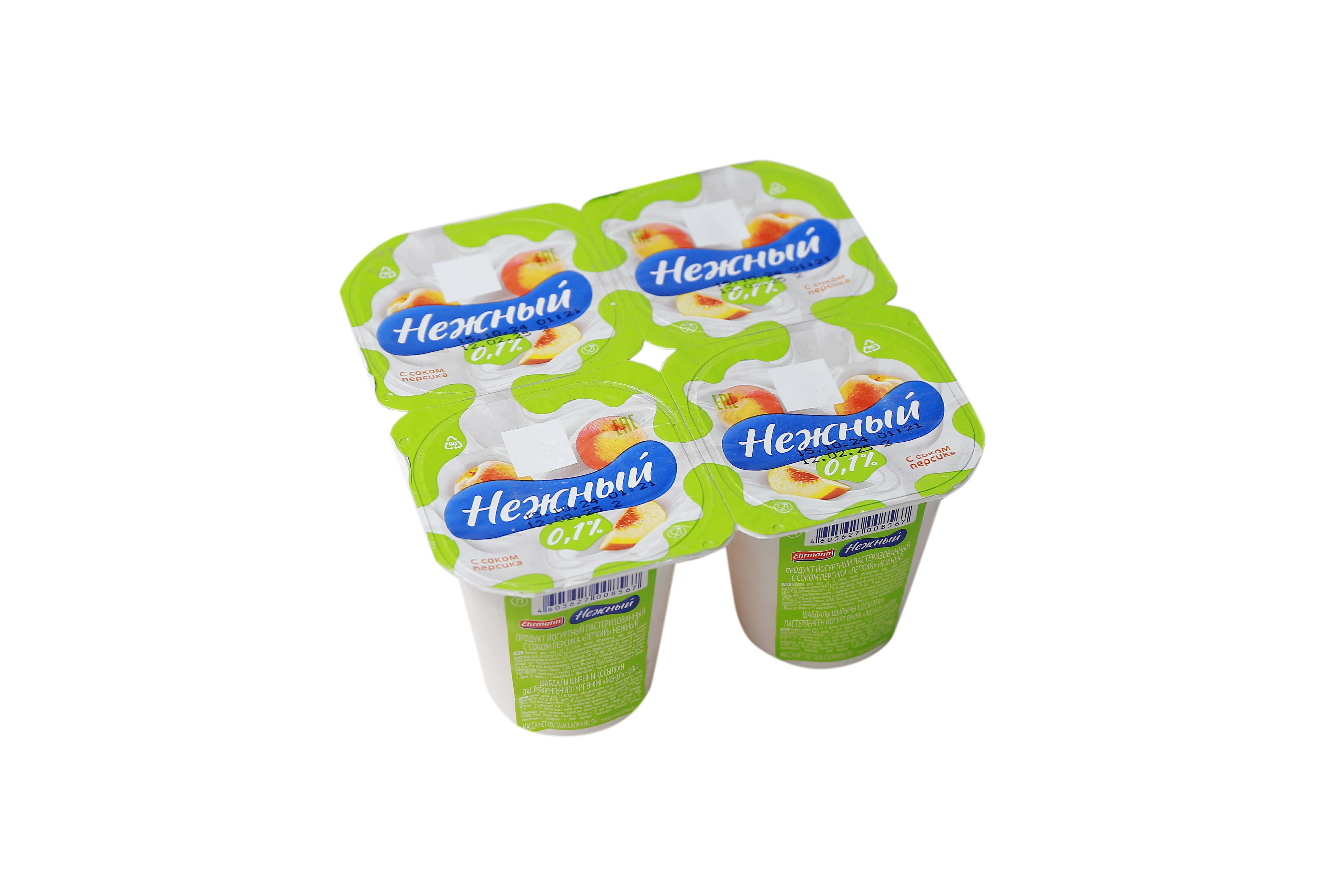 "Ehrman" Nejnyý 0,1% şetdaly tagamly yogurt 95g  (4605627008567)