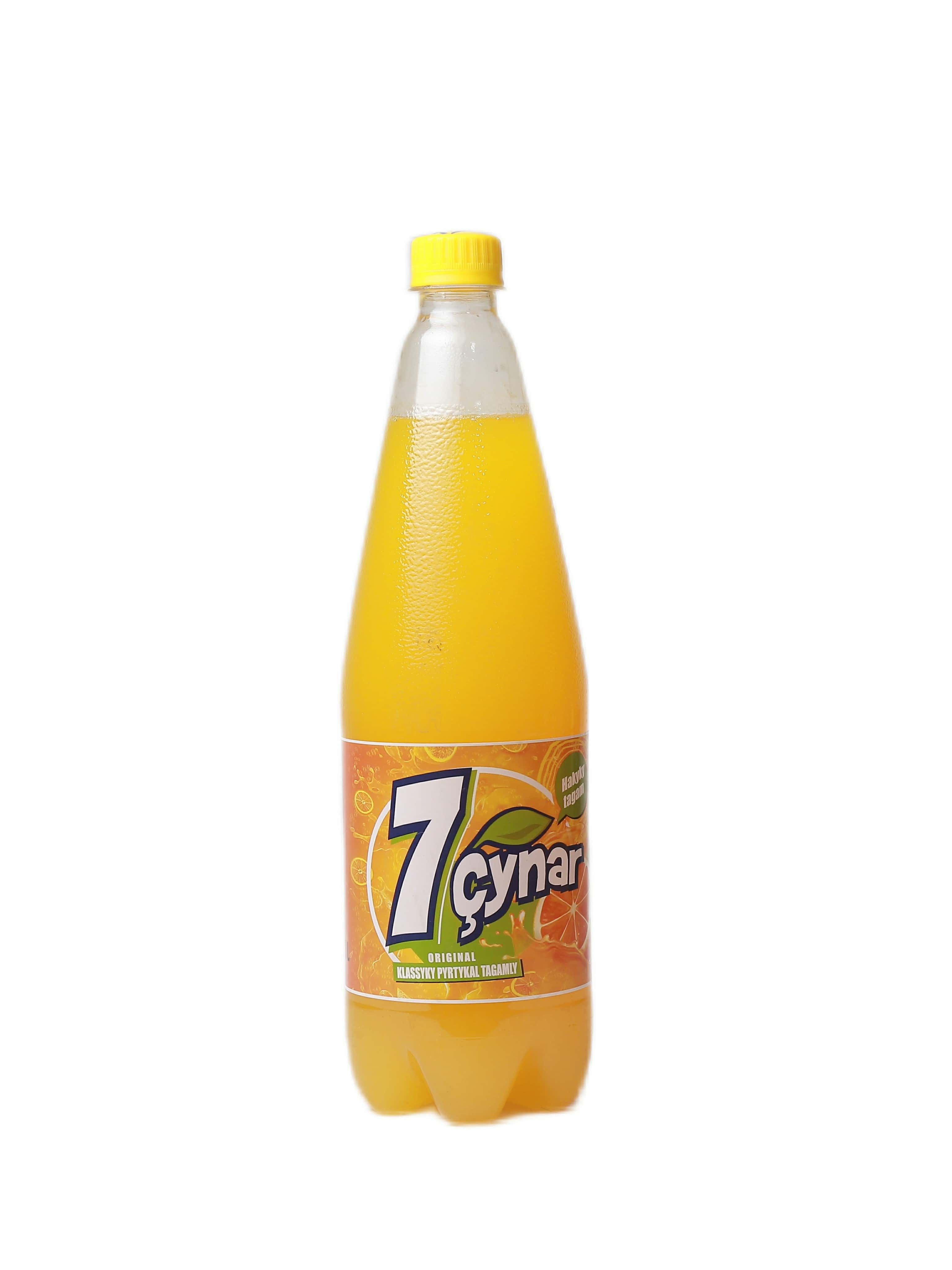 "7Çynar" Pyrtykal Alkogolsyz içgi gazly 1 l (4833002840666)